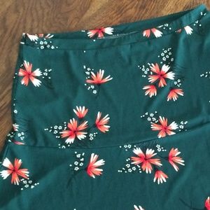 Louie Lucie Green & Floral Skirt